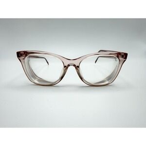 Warby Parker Hallie 600 Cat Eye PINK Transparent Eyeglasses Frame Only 51-18-145